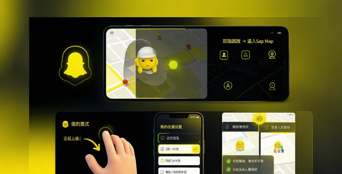 Snapchat相机界面双指缩放手势进入Snap Map Snapchat双指缩放进入Snap Map手势操作