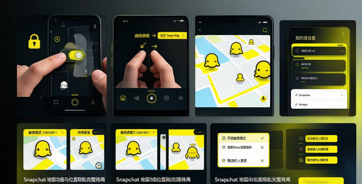 幽灵模式vs所有好友vs仅限好友的三种位置分享模式对比图 Snap Map三种位置分享模式对比