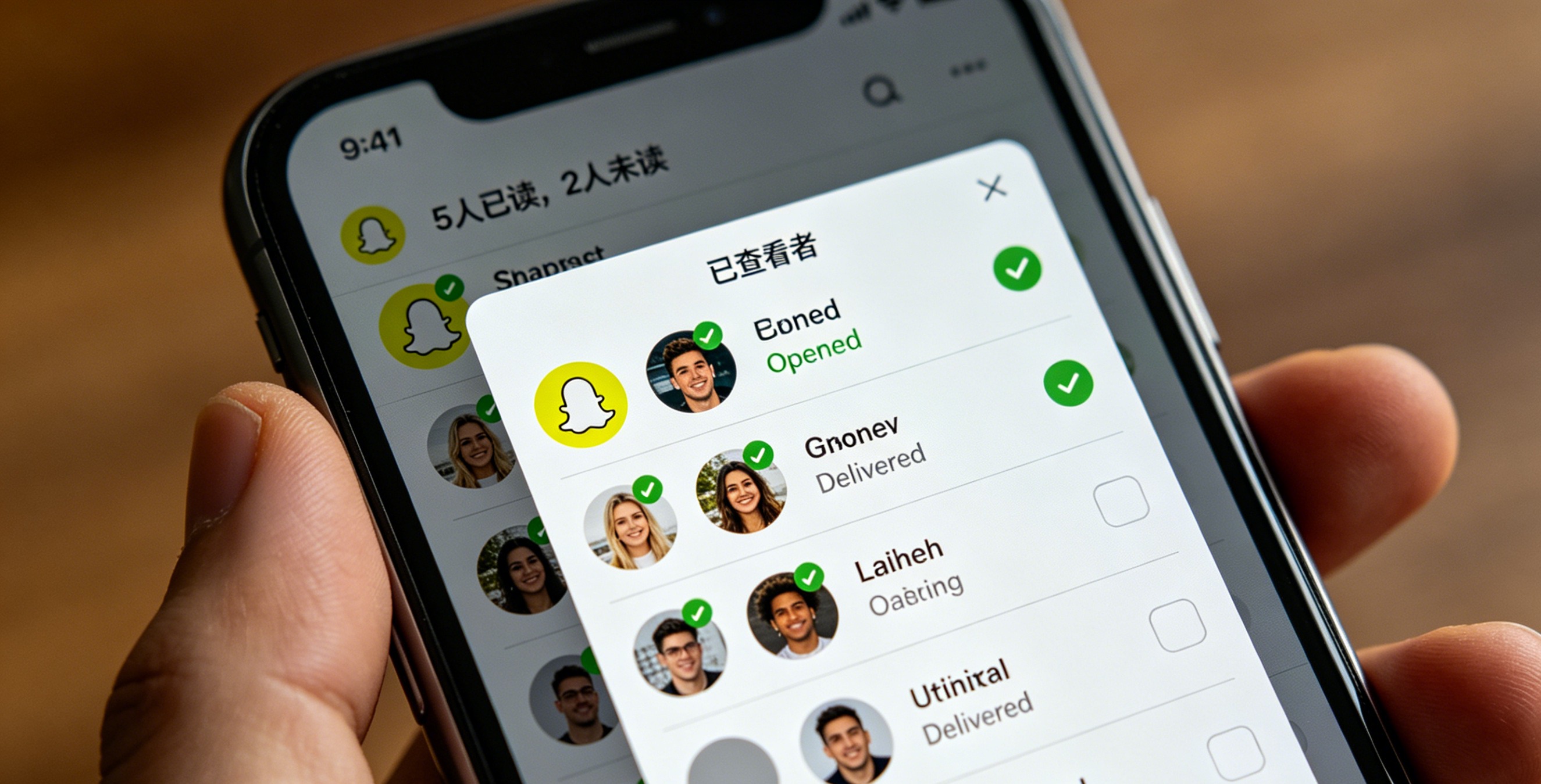Snapchat 群聊消息已读状态查看